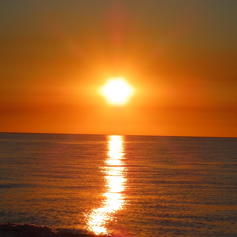Sunset on the water