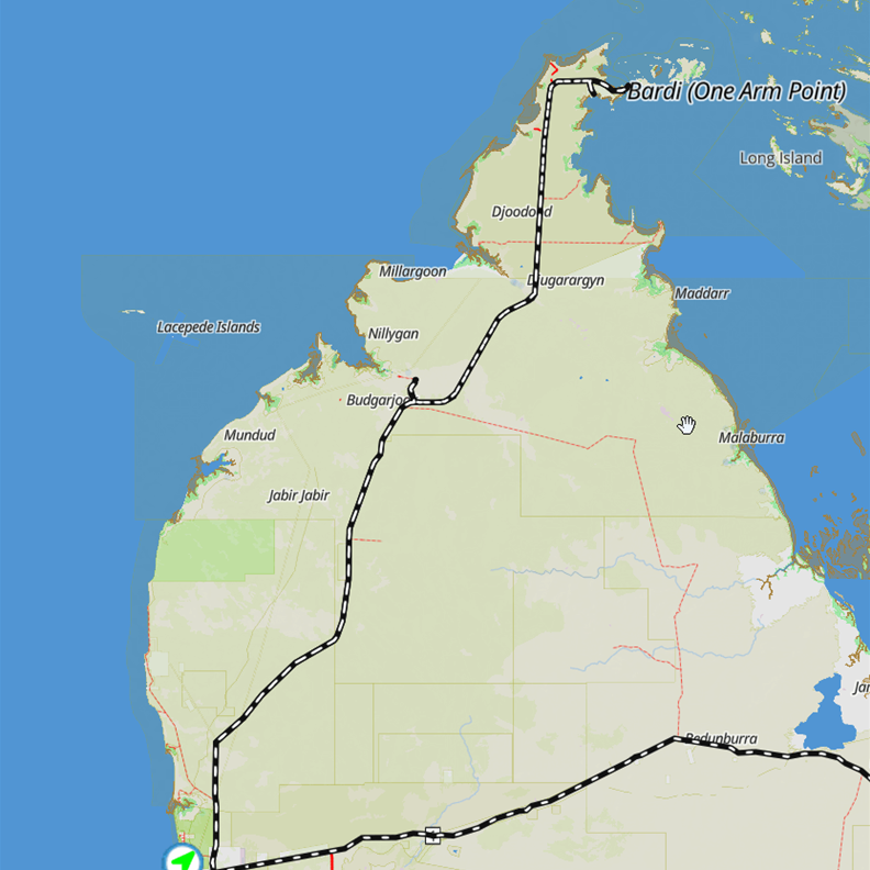 Tracker to Dampier Peninsula