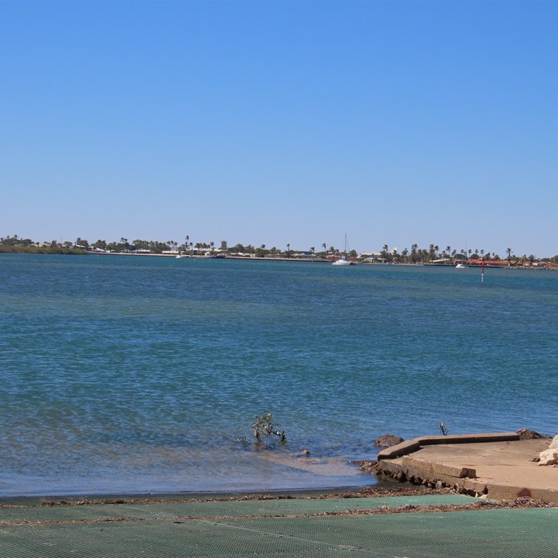 View of Carnarvon from Babbage Island Boat Ramp