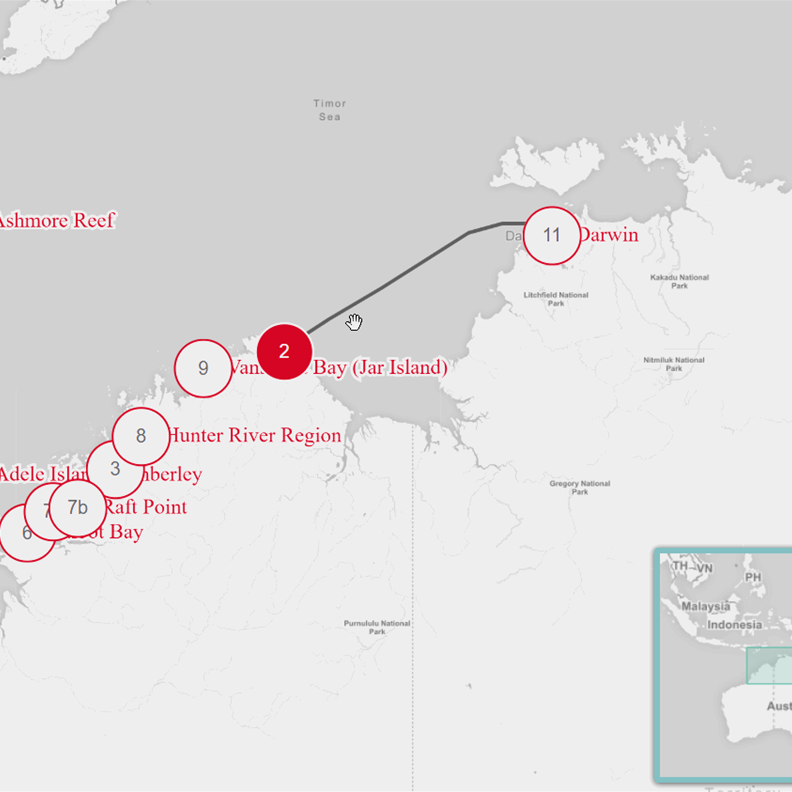 Darwin to King George River