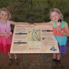 Amy and Zoe walking at Windjana Gorge