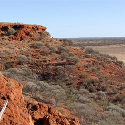 Looking west along the scarp