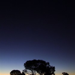 It's dark and the moons out