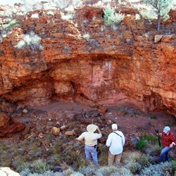 The rock overhang protecting the artwork