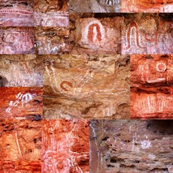 A collage of the artwork