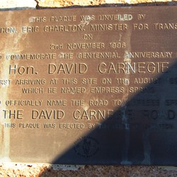 The David Carnegie commemorative plaque