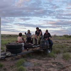 Tired but elated - Time for a refreshing Bevvy anywhere we could sit.