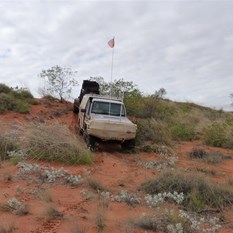 Crossing one of the many dunes