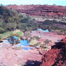View overlooking Palm Valley carpark
