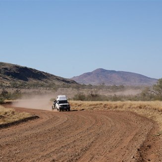On the Giles Mulga Park Road