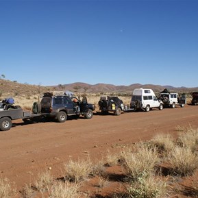 Our mighty convoy pointing west