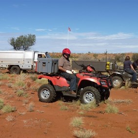 A momentary respite and vehicle check.
