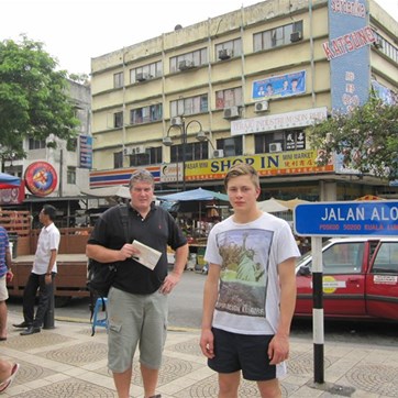 Bloody tourists - The Crown Prince and I in KL.