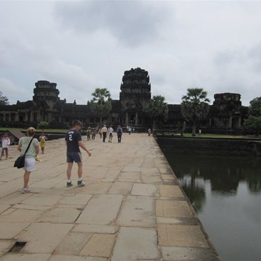 Approaching Angkor Wat