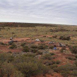 Our campsite nestled amongs the low hills of the Radiator Range.