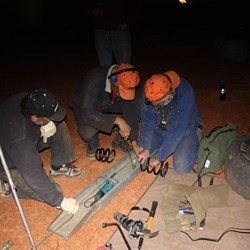 The boys at it again - Spring repairs at Patience Well