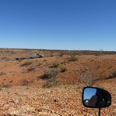 The tuck truck climbing out of the valley