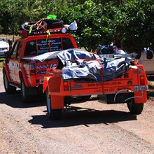 Bringing up the rear.