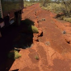 Wahed out sections of the track