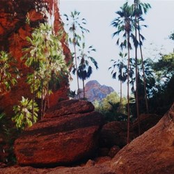 The colours of the rocks glowed in the afternoon light