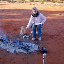 At -2.7C at 8am the fire kept us as warm as the toast Fiona was making