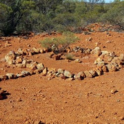 Aboriginal stone arrangements north of the air field