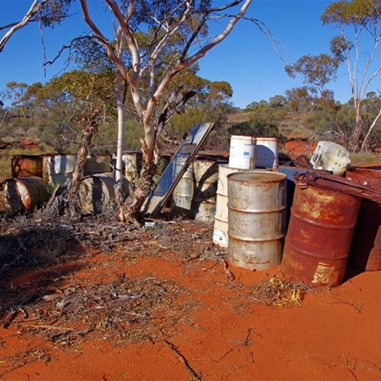Old Fuel dump in the side of the Highway