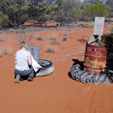 Fiona singing the visitors book at the Border