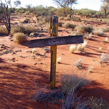 An original Emu sign before Tallaringa