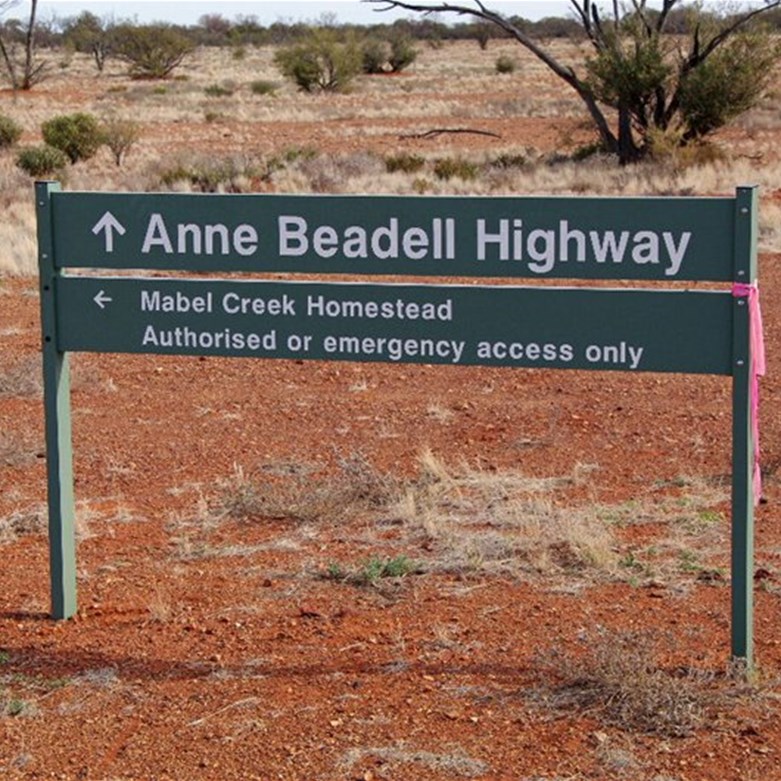 This sign at the end of the trip heralded back to perfect conditions