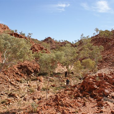 The tight gorge just to the north west of Pyramid Point