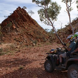 The Pyramid Pinnacle in Hidden Valley - John and Suzette on their cat.