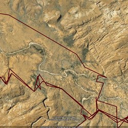 The days quad and vehicle route into Darlsen