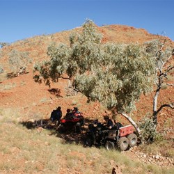 Our lunch stop - The quads parked in what shade we could find