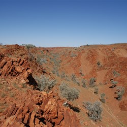 The view east down along Camel Valley to where the quads are parked
