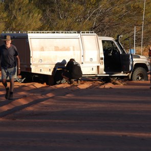 Oh Shit!  Creek crossing just before Hanging Rock