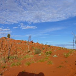 Mick heading down the front of the massive Pyramid Point Dune