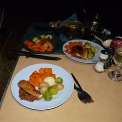 Dinner fit for a king.  MJ's gastronomic delight.