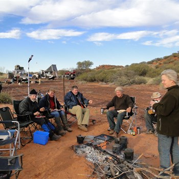 Breakfast around the fire