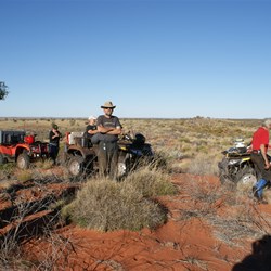 The group atop a ridge late in the day