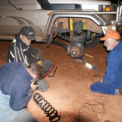 The welded coil waiting to be fitted back in the vehicle.