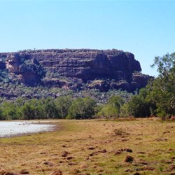 Nourlangie Rock viewed from Anbangbang wetland.