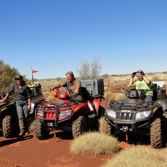 Our triumphant Quad riders at the Gary Highway