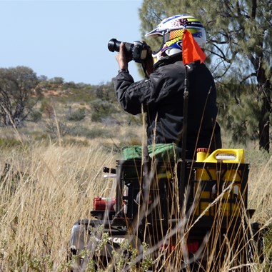 JW getting in some photography while out on the quads