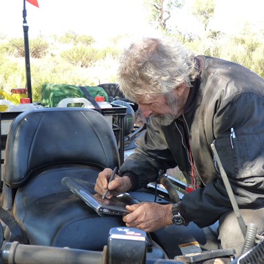 Doing the homework - JW & Gaby plotting their next position