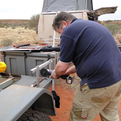 Making some alterations to the battery holder