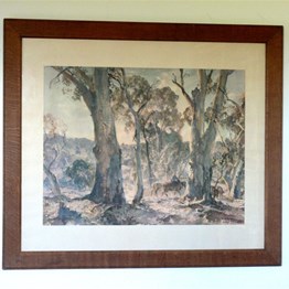 One of many Hans Heysen paintings of River Red Gums