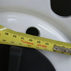 ROH Brand steel rim - Note internal tapering on hole.