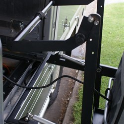 Handle folded back - Note the gas lift assist struts.