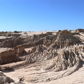 Erosion of the lunette has produced weird shapes